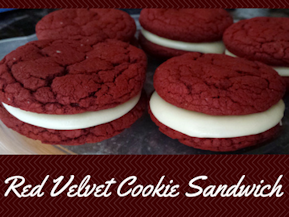 Red Velvet Cookie Sandwiches